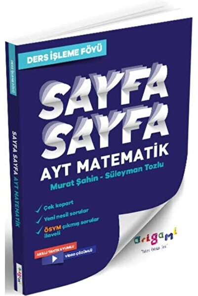 Genel Markalar Tammat Yayıncılık AYT Matematik Sayfa Sayfa Ders İşleme Föyü