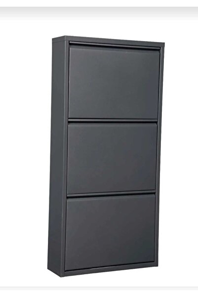 Moemi 3'lü Metal Ayakkabılık - Antrasit