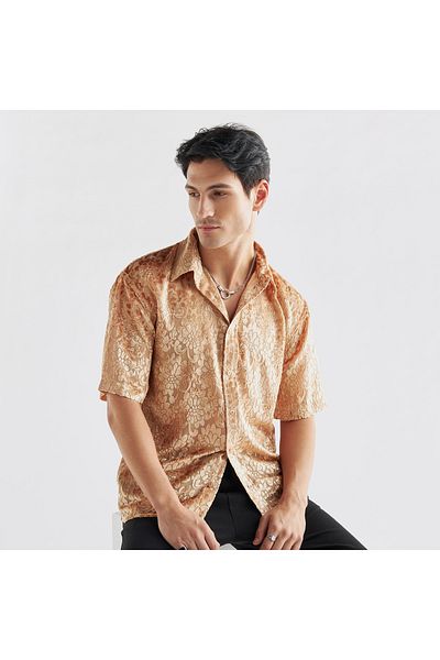 FAV Floral Burnout Velour Shirt