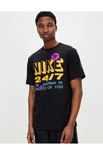 Nike Dri-Fit Hyverse Graphic UV Fitness Short-Sleeve Siyah Erkek T-shirt