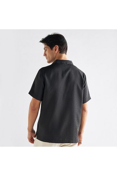 FAV Jacquard Shirt with Camp Collar
