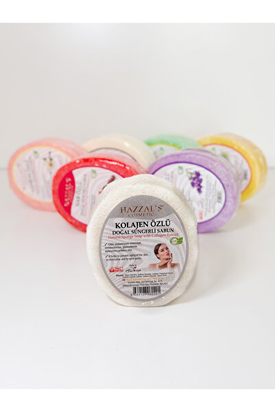 HAZZAL'S مزيل المكياج - صابون إسفنجي بخلاصة الكولاجين