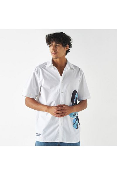 Lee Cooper Floral Print Shirt with Short Sleeves