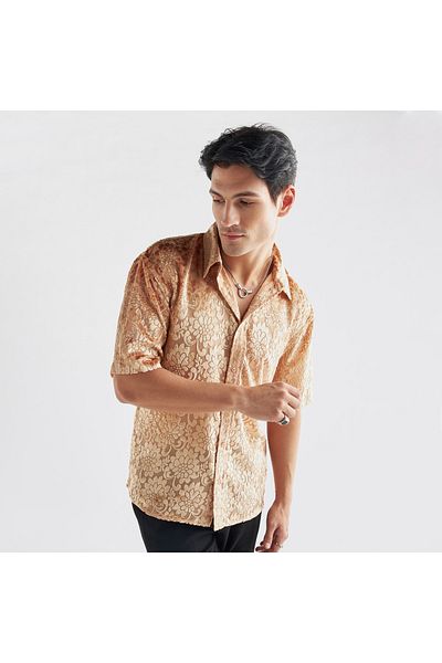 FAV Floral Burnout Velour Shirt