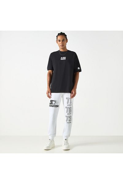Starter Logo Embossed Flexi Waist Relaxed Fit Joggers with Drawstring Closure