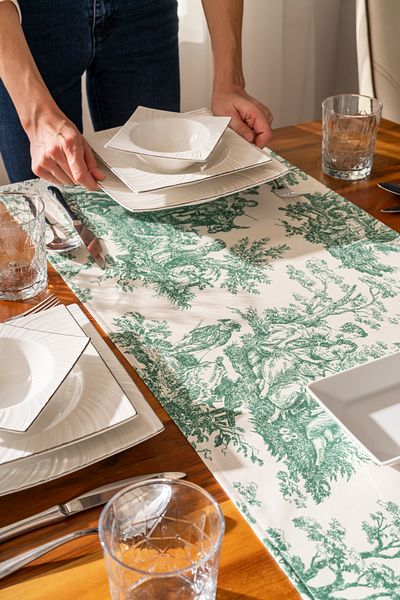 Alseko Concept Green Tasseled, English Villagers Pattern 40X140Cm Runner