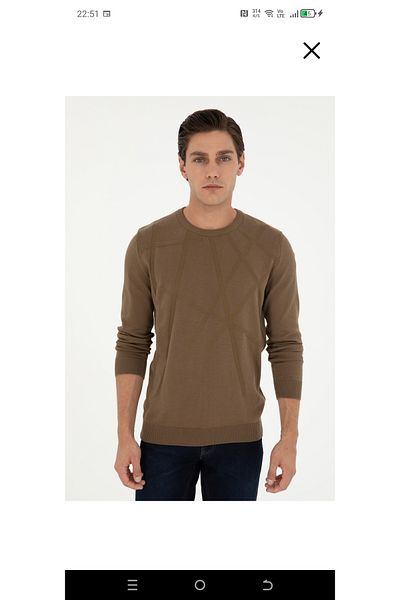 U.S. Polo Assn. U.s. Polo Assn 100% памук Slim Fit Спортен пуловер (ÖZSE GİYİM)
