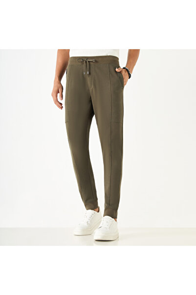 Iconic Textured Joggers with Drawstring Closure and Pockets