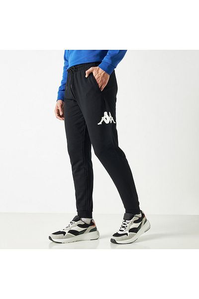 Kappa Logo Print Joggers with Drawstring Closure and Pockets