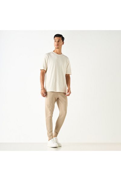 Iconic Textured Joggers with Drawstring Closure and Pockets