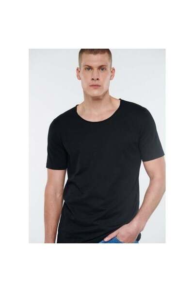 Mavi Tricou de bază negru pentru bărbați 064019 -20933