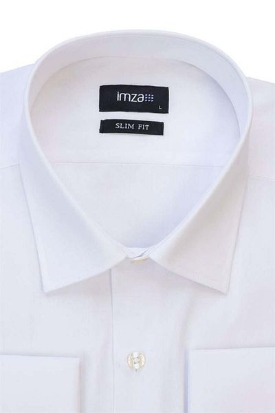 İmza Cămașă albă cu mânecă lungă, guler dur, slim fit, slim fit1004225059