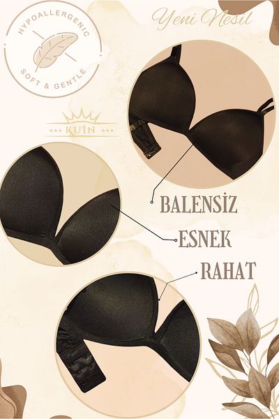 KUIN Sutien confortabil din bumbac - Zilnic fără sârmă Flex & Comfort Bra