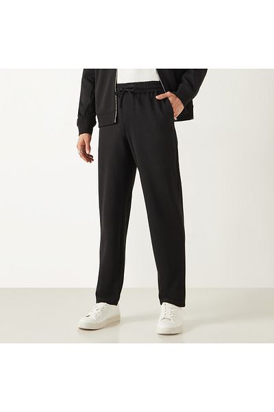 Iconic Solid Regular Fit Flexi Waist Joggers with Pockets