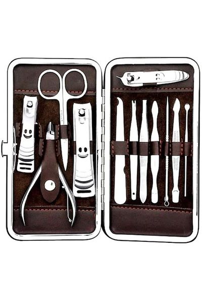 erseyy Professional Steel Manicure Pedicure Set 12 Pieces Hand Foot Care