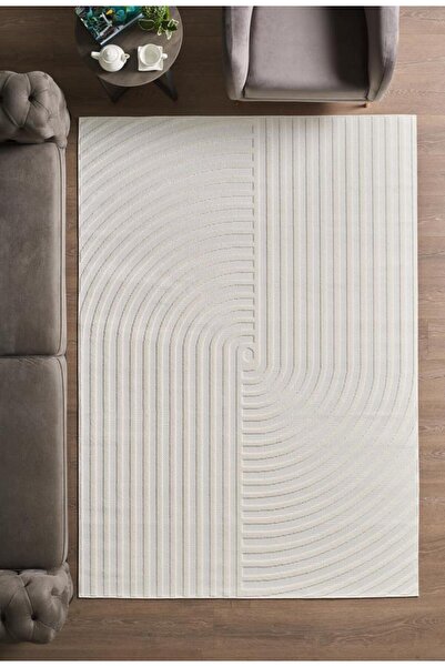 Red Halı Özel Tasarım Krem Sisal Halı  Kolay Temizlenebilir, Kaymaz Tabanlı Ş...