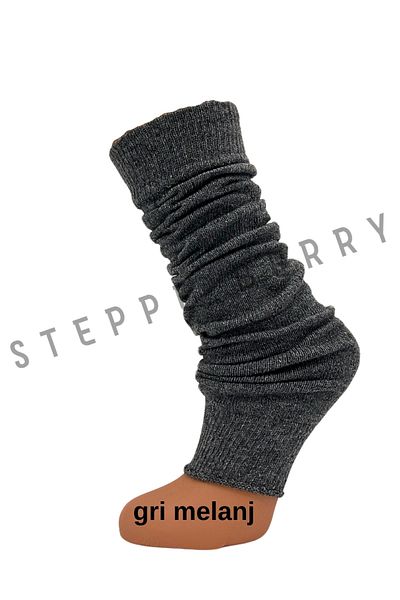 STEPPE BERRY Γκρι μελανζ μοντέρνο μάλλινο κολάν