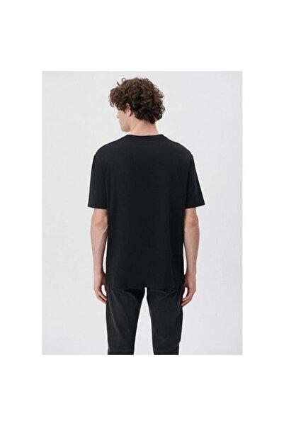 Mavi Μαύρο ανδρικό μπλουζάκι με λογότυπο M0610254-900