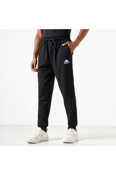 Kappa Logo Detail Joggers with Drawstring Closure and Pockets