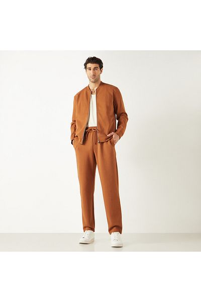 Iconic Solid Regular Fit Flexi Waist Joggers with Pockets