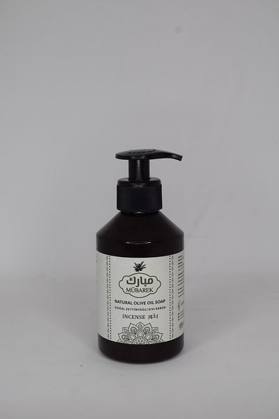 Mübarek Defne Sabunu Natural Incense Scented Olive Oil Liquid Soap 250 ml