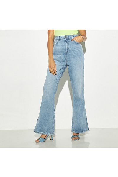 Lee Cooper Flare Leg Jeans with Slits and Pockets