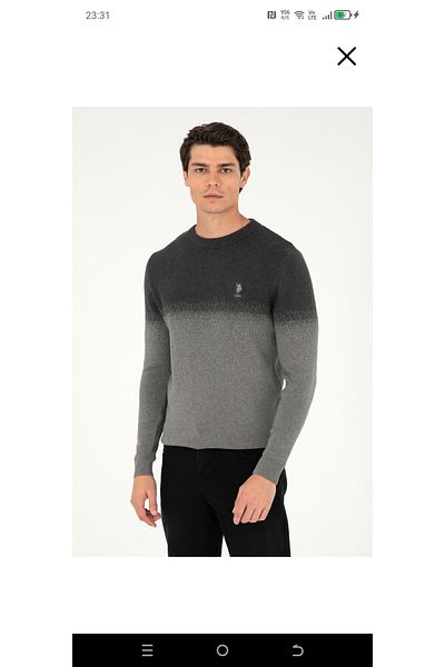 U.S. Polo Assn. Спортен пуловер с кръгло деколте от U.S. Polo Assn Slim fit