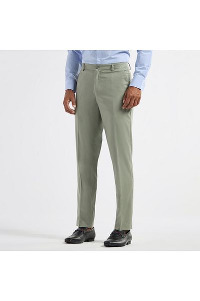 FAV Regular Fit Flexi Waist Trousers with Pockets and Button Closure