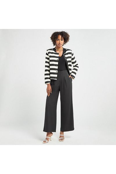 FAV Solid Wide Leg Pants with Pockets