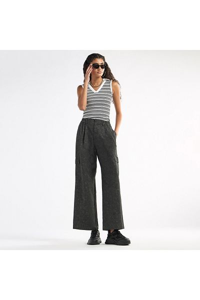 FAV Printed Wide Leg Cargo Pants