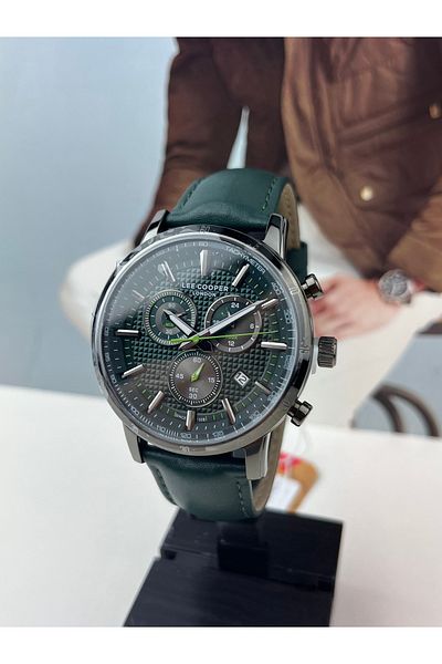 Lee Cooper GREEN SPORTS MEN'S WRISTWATCH 5 ATM WATERPROOF