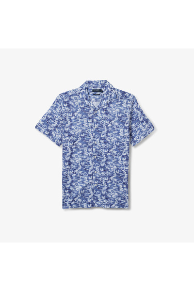 Nautica ERKEK LACİVERT CLASSIC FIT KISA KOLLU GÖMLEK