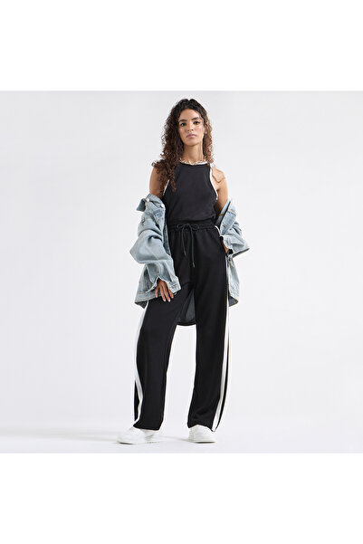 FAV Panelled Track Pants with Drawstring Closure and Pockets