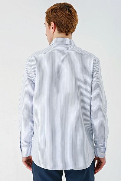 İmza Cămașă clasică cu mânecă lungă din bumbac, albastru închis, slim fit 1004240151