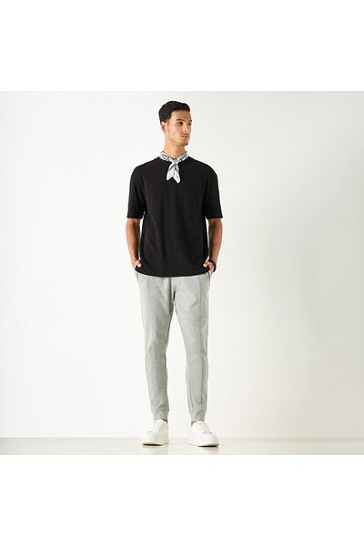 Iconic Textured Joggers with Drawstring Closure and Pockets