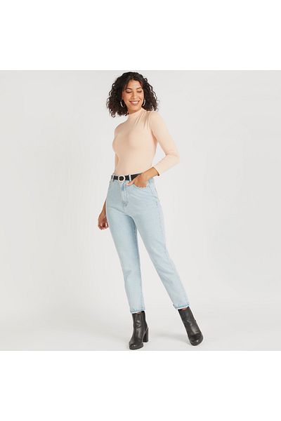 Lee Cooper Mid-Rise Jeans with Pockets and Button Closure
