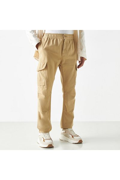 ECKO Unltd Solid Cargo Pants with Pockets