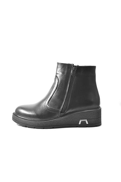 Onlo Ayakkabı Onlo Shoes DM.2024R Γνήσιο δέρμα Μαύρο Γυναικείες Μπότες με τακούνι
