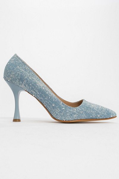 Ccway BLUE DENIM - Pantofi de damă cu toc înalt