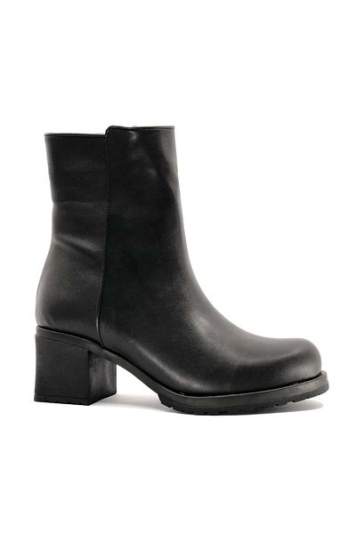 Kids Club Shoes Ayakdaş 2295 Γυναικείες μπότες με τακούνι από καουτσούκ ΜΑΥΡΟ