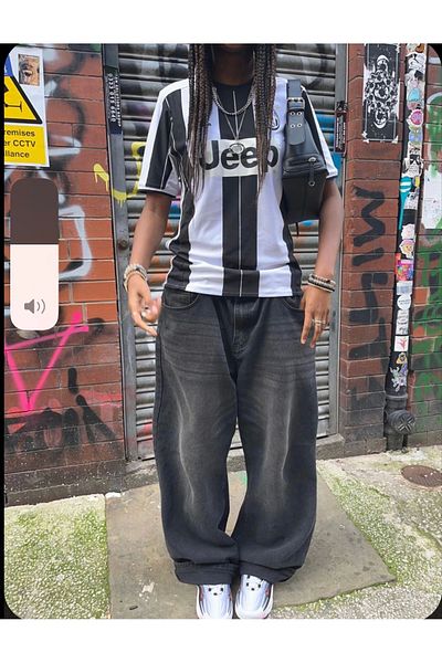 1blood Black Baggy Trousers