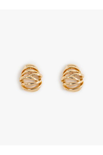 Koton Geometric Patterned Zinc Earrings