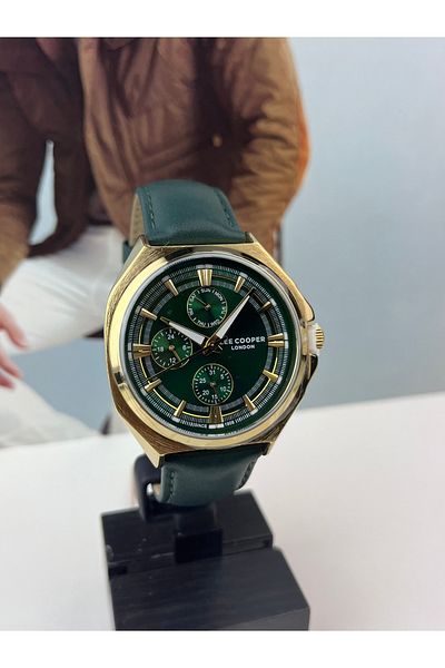 Lee Cooper GREEN MEN'S ARM CLOCK 5 ATM WATERPROOF