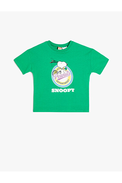 Koton Tricou Snoopy din bumbac - mânecă scurtă, cu licență, cu guler rotund