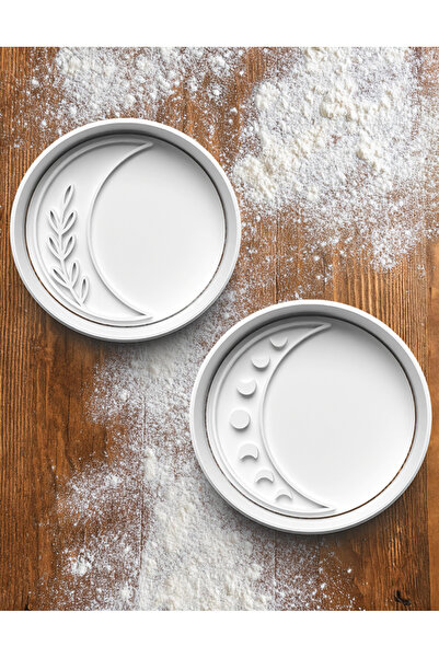 Kirpilab مجموعة من قطعتين من قوالب الكوكيز لتشكيل العجين بنمط قمر القمر