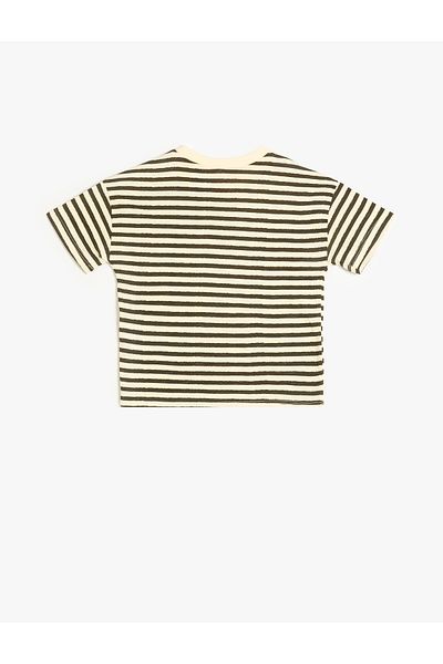 Koton Cotton Snoopy T-Shirt - Short Sleeve, Licensed, Crew Neck
