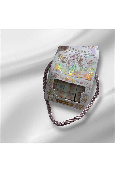 Mucizelerevi Soft Patterned Washi Tape - 4 Pieces 1cm X 50cm Decorative Tape Set