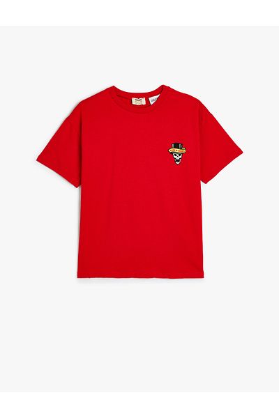 Koton Guns N' Roses Licensed Cotton T-Shirt - Short Sleeve, Crew Neck