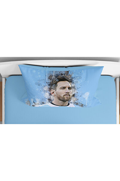 Erays Home Set de lenjerie de pat pentru băieți Messi 3D imprimat digital