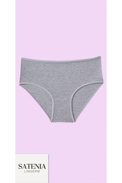 SATENIA LINGERIE Chiloți de zi cu zi din bumbac Bato cu talie înaltă pentru femei, pachet de 3 (MĂRIMI XL-2XL-3XL)